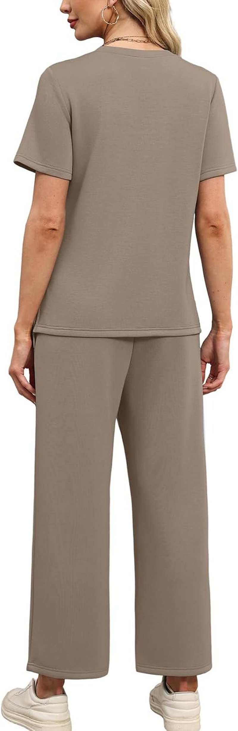 Two Piece Sets for Women - Summer Travel Outfits with Short Sleeve & Wide Leg Pants | S-3XL