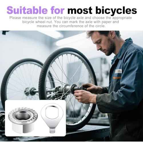 24 PCS Bike Axle Nut and Washer Kit - M8 M9.5 M10 Bicycle Replacement Parts - Mountain & Road Wheel Nuts Bolts Set - Universal Fit Bike Upgrades