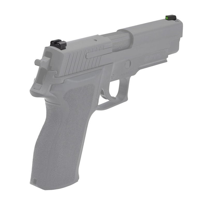 Sig Sauer X-RAY3 Enhanced Visibility 3-Dot Tritium Round Notch Day/Night Pistol Sights | High-Contrast Green #8 Front Sight & Blacked-Out #8 Rear Sight, Compatible Pistols
