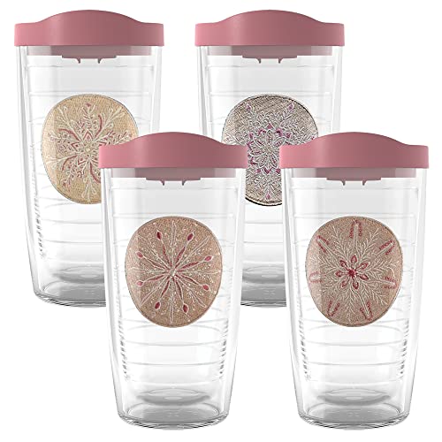 Tervis Christmas Holiday - Snowflake Patch Made in USA Double Walled Insulated Tumbler Travel Cup Keeps Drinks Cold & Hot, 16oz 4pk, Assorted