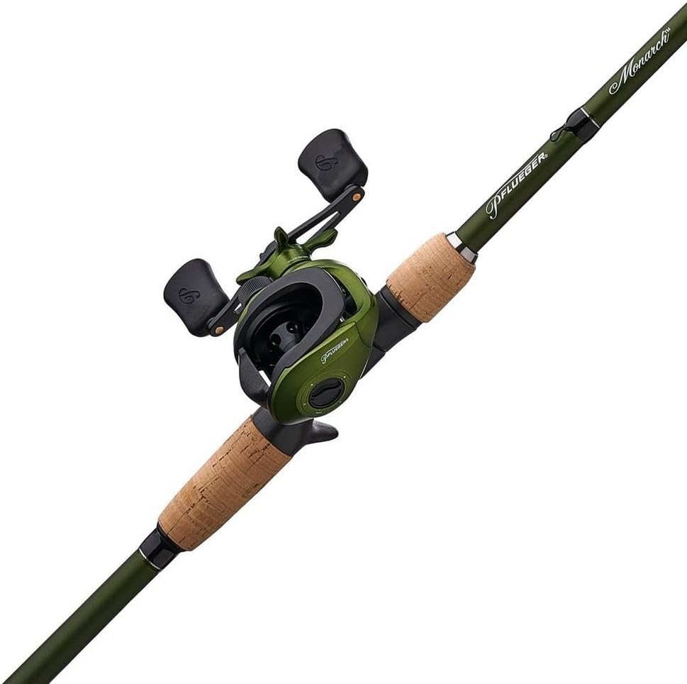 Pflueger Monarch Baitcast Reel & Fishing Rod Combo - Lightweight Design, Smooth Casting