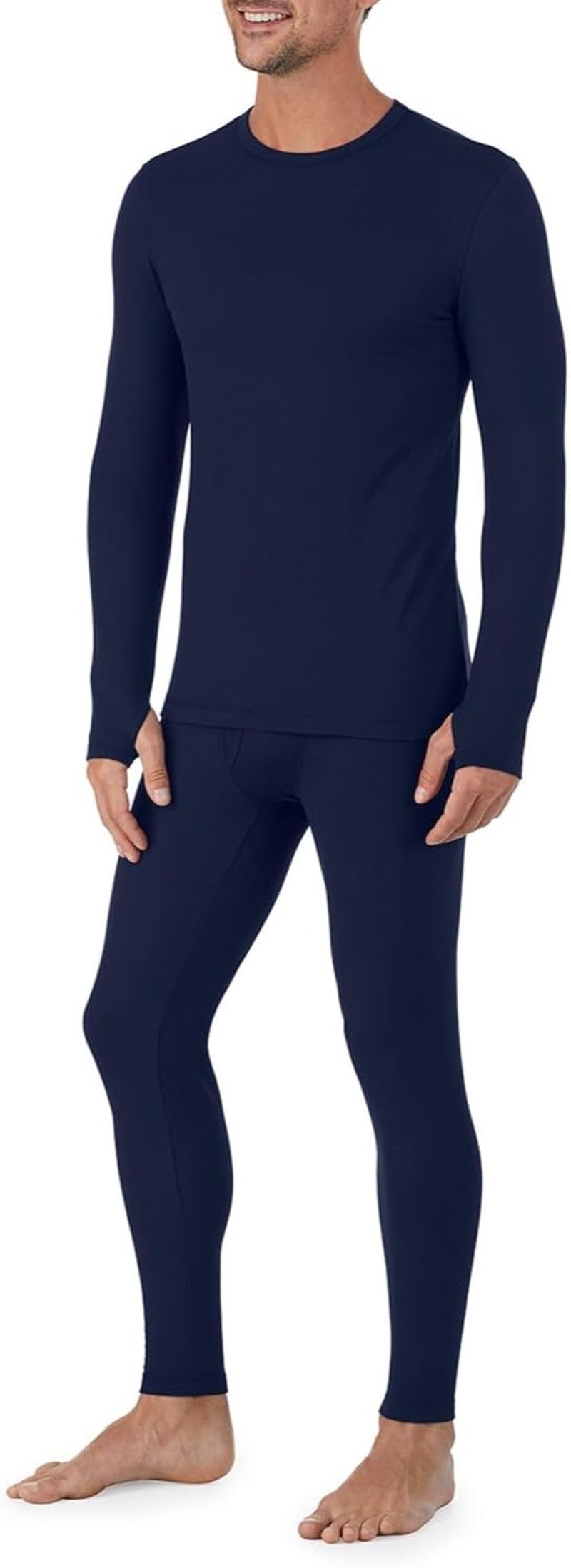 Cuddl Duds Men's Heavyweight Thermal Set | Fleece Lined Long Sleeve Shirt & Leggings for Cold Weather