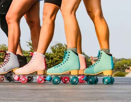 Candi GRL Carlin Quad Roller Skates Green/Blue Size 06