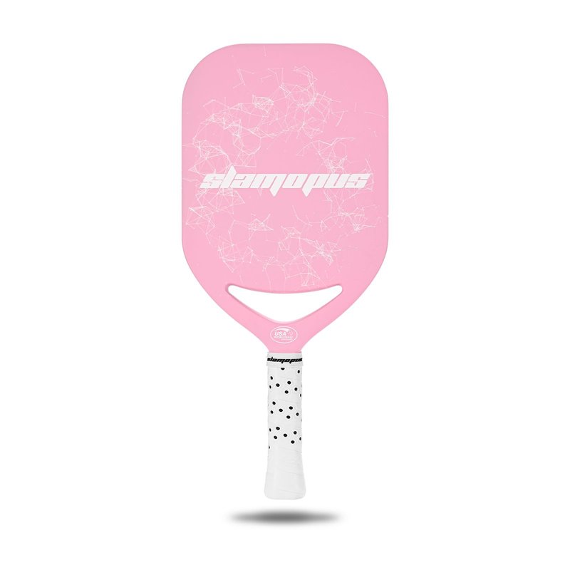 Slamopus Pro Pickleball Paddle| T700 Carbon Fiber Pickleball Paddles with 16mm Polymer Honeycomb Core & Overgrips| Premium Pickle Ball Racket Enhanced Control & Spin & Power| USAPA Approved（Pink）