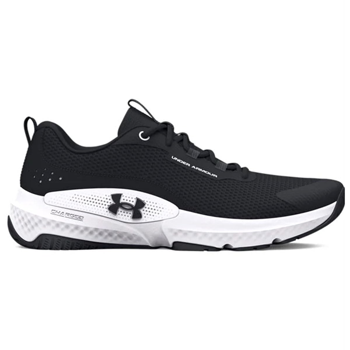 Under Armour Women's Dynamic Select, (001) Black/White/Black, 12, US