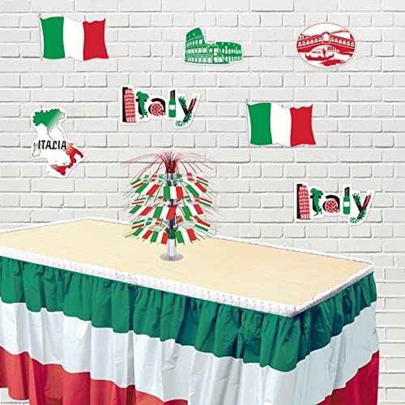 Beistle Red, White & Green Table Skirting