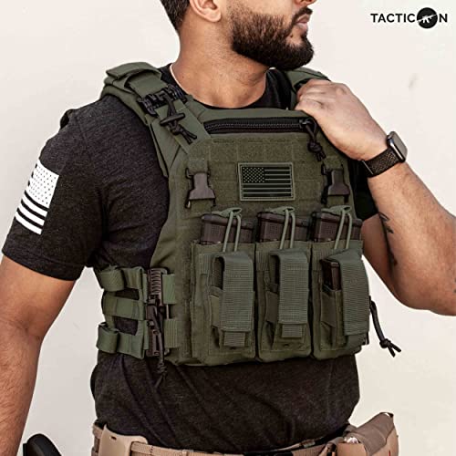 Tacticon Vest Elite | Combat Veteran Owned Company | Tactical Vest For Men | Lightweight Adjustable 500D Vests With Laser Cut MOLLE