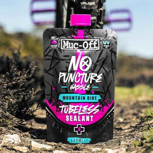 Muc-Off MTB Tubeless Sealant, 80ml - Tubeless Tire Sealant for Bicycle Puncture Repair - Durable Bike Tire Sealant for Mountain Bikes