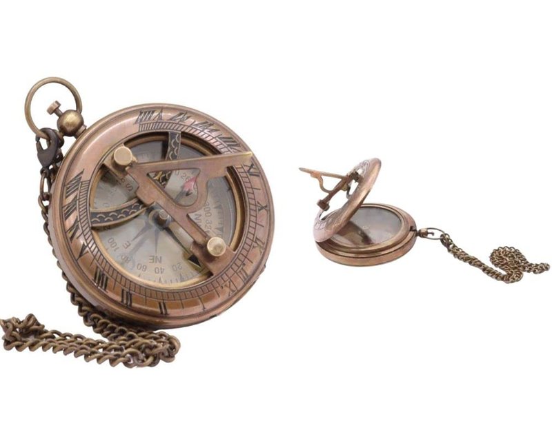 Engraved Sundial Compass with Leather Case – to My Daughter from Mom – Vintage Brass Compass Gift with Inspirational Quote – Graduation, Birthday, Travel Keepsake – Mother to Daughter Gift