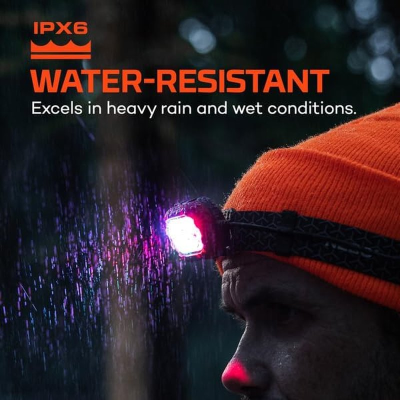 Nebo IllumaTrace Blood Tracker Headlamp - 100 Lumens Rechargeable LED Light for Hunting | Durable & Water Resistant