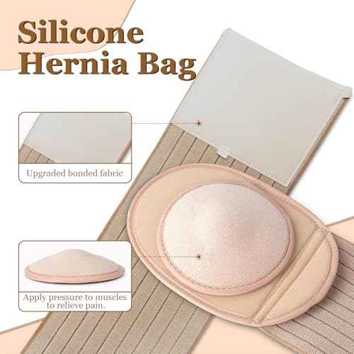 Umbilical Hernia Belt with Compression Pad - Abdominal Support for Men and Women, Ideal for Various Hernias and Post-Surgery Recovery