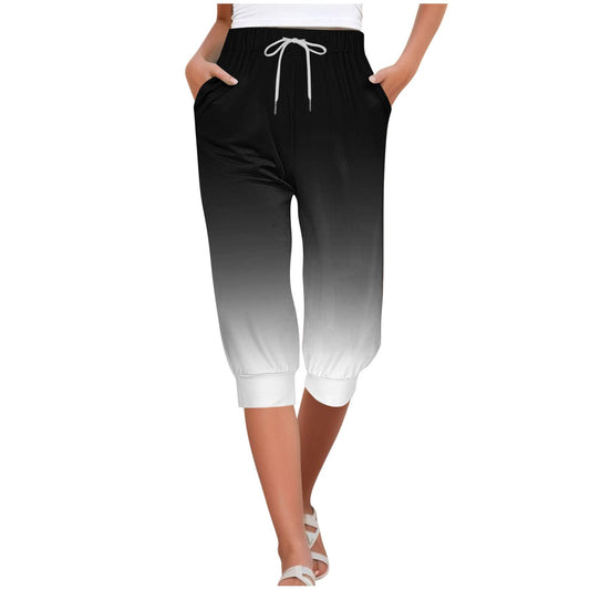 Womens Capri Sweatpants Joggers Summer Casual Cropped Jogger Pants Gym Workout Yoga Capris with Pockets