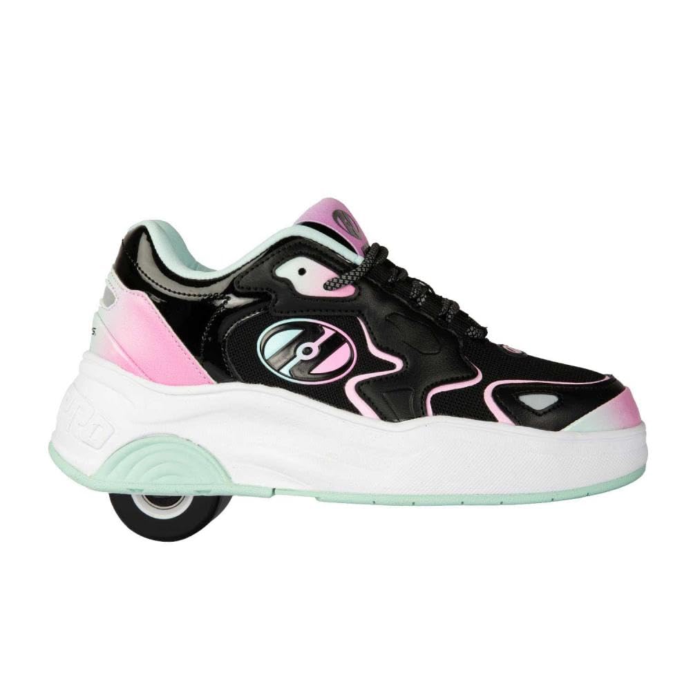 HEELYS Mega Pro (Big Kid) Black/Pink 4 Big Kid, 4 Men's, 5 Women's M