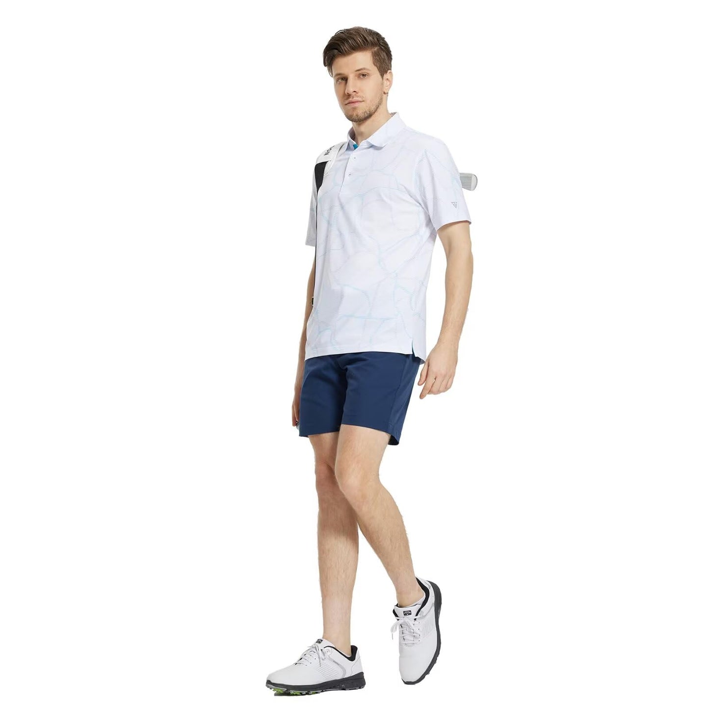 M MAELREG Polo Shirts for Men Quick Dry Fit Short Sleeve Performance Moisture Wicking Print Men’s Golf Shirts