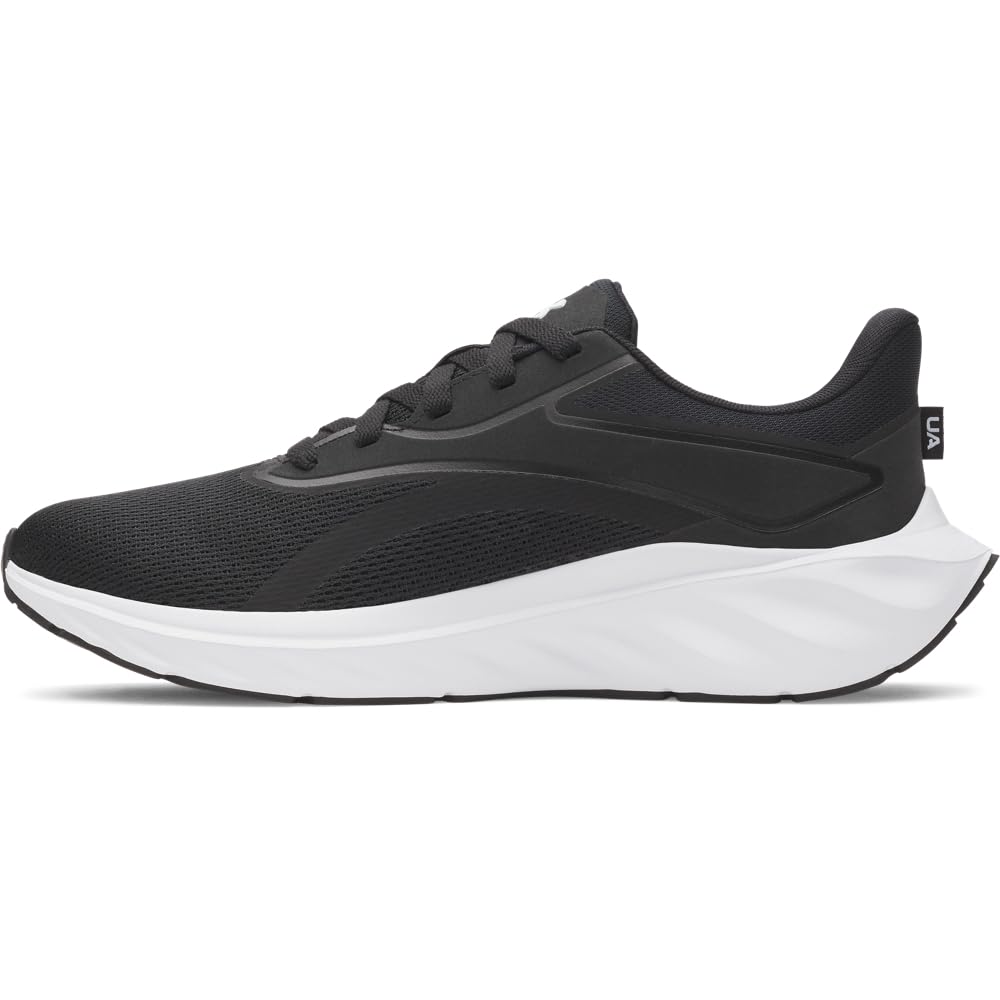Under Armour Men's Ascend Running Shoes, (001) Black/Black/White, 8, US