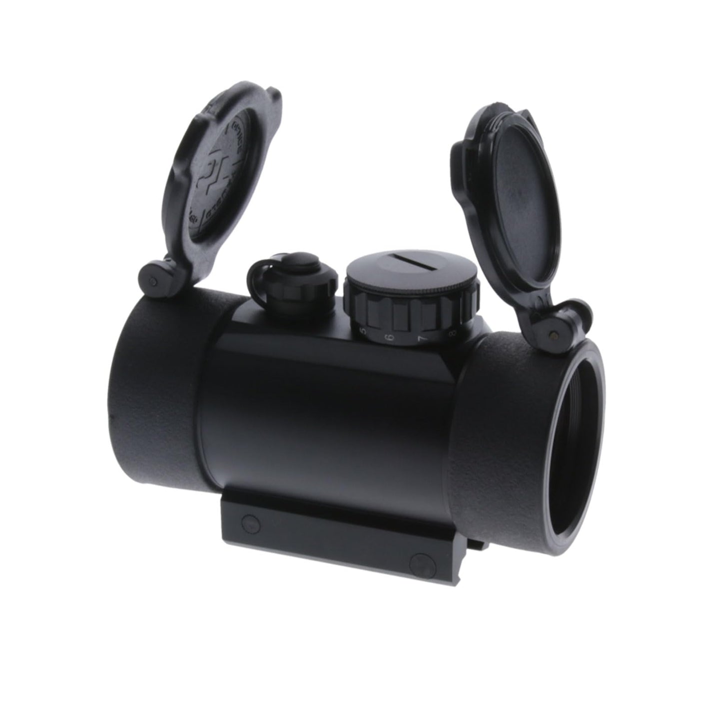TRUGLO Traditional 1x40mm 5-MOA Hunting Durable Lightweight Waterproof Fogproof Shock Resistant Adjustable Aluminum Red-Dot Sight Flip-Up Lens Caps Included