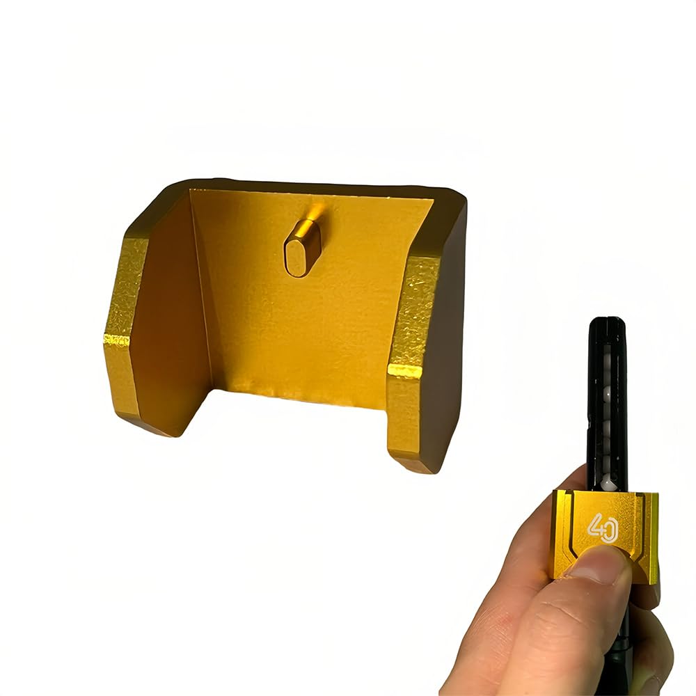 40MAX Airsoft Speed Loader for Airsoft Pistol Magazines AEG and GBB，Quick Loading to Protect Nails，Latest Version, Alloy Material (Golden)