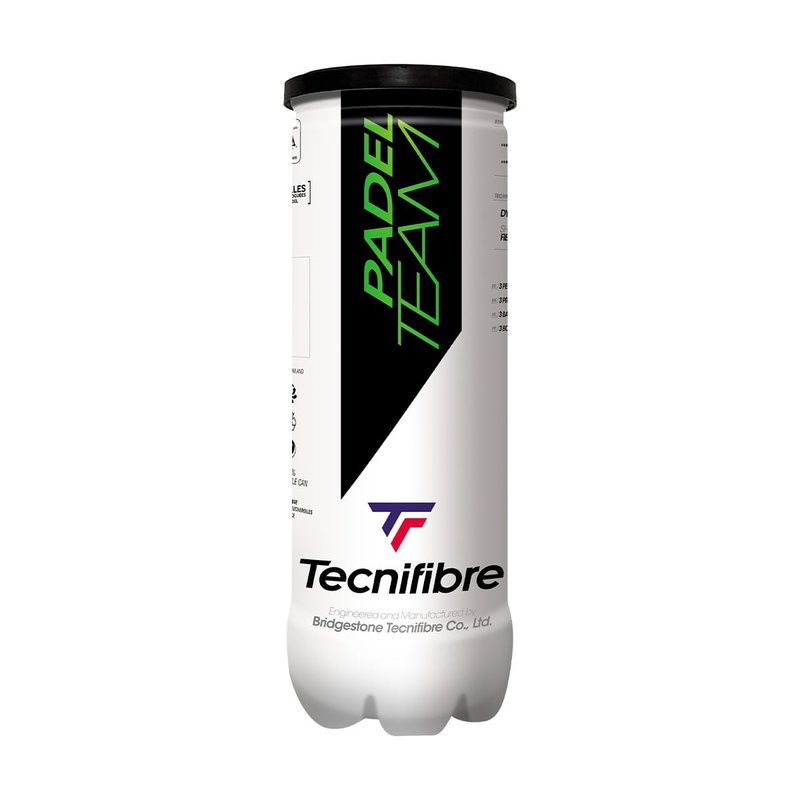 Tecnifibre Padel Team Balls, 3-Ball Can, Yellow