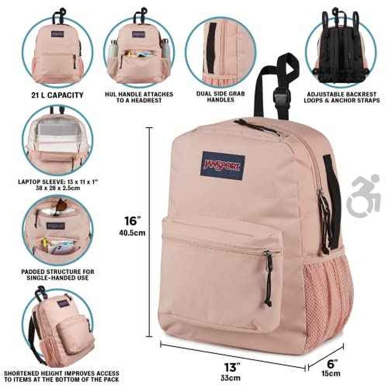 JanSport Central Adaptive Backpack ? Wheelchair & Walker Compatible, Tuck-Away Shoulder Straps, Adjustable Backrest Loops & Anchor Straps, Iconic Design, Luau Life