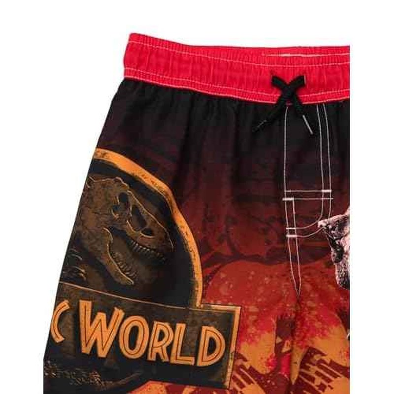 Jurassic World Park Dinosaur UPF 50+ Swim Trunks Little Kid Sizes (4-7-8)