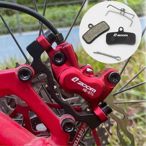 AKANTOR Two Pairs 4-Piston Brake Pads Four-Piston Oil Semi Metal Bicycle Brake Pads for Zoom HB876 Shimano D02S XT M9020 M8020 Saint M640 M800 M810 M820 M520 M420 876 Disc Brake