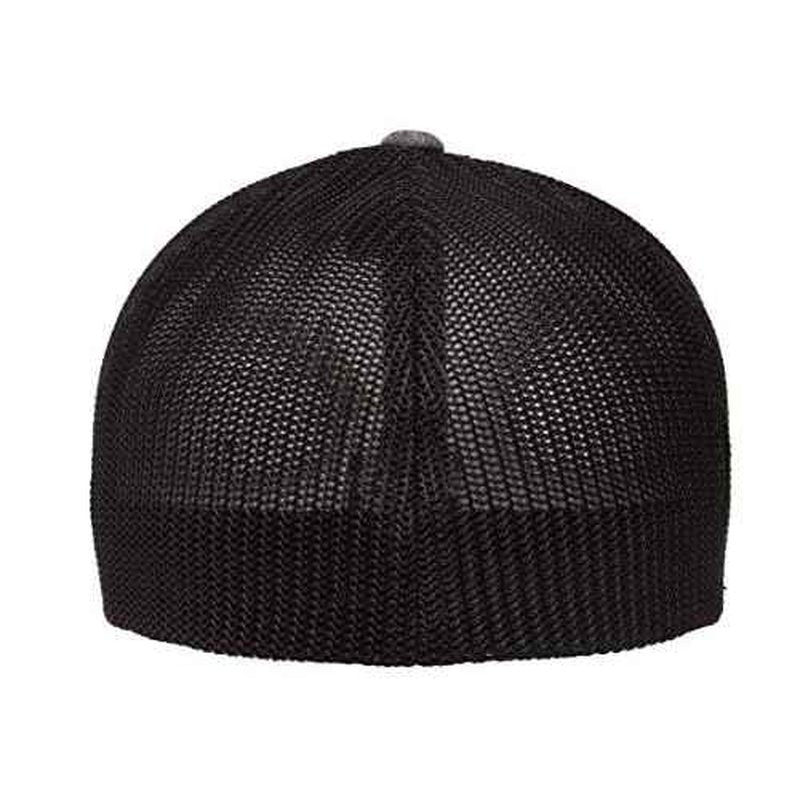 Flexfit Men's 110 Mesh Trucker Hat, Dark Heather/Black, One Size