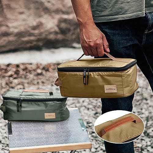 TRIWONDER Camping Travel Cookware Organizer Bag Cooking Utensils Storge Portable Pouch for Outdoor Barbecue Camping Cooking Spoon Chopsticks Organizing