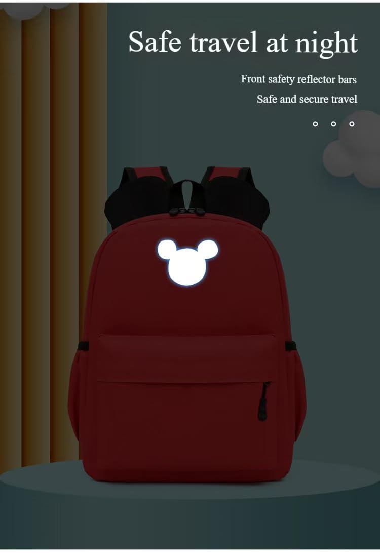 TayloHil Mouse Shaped Backpack for Daily Use, 12 inches (BLACK)