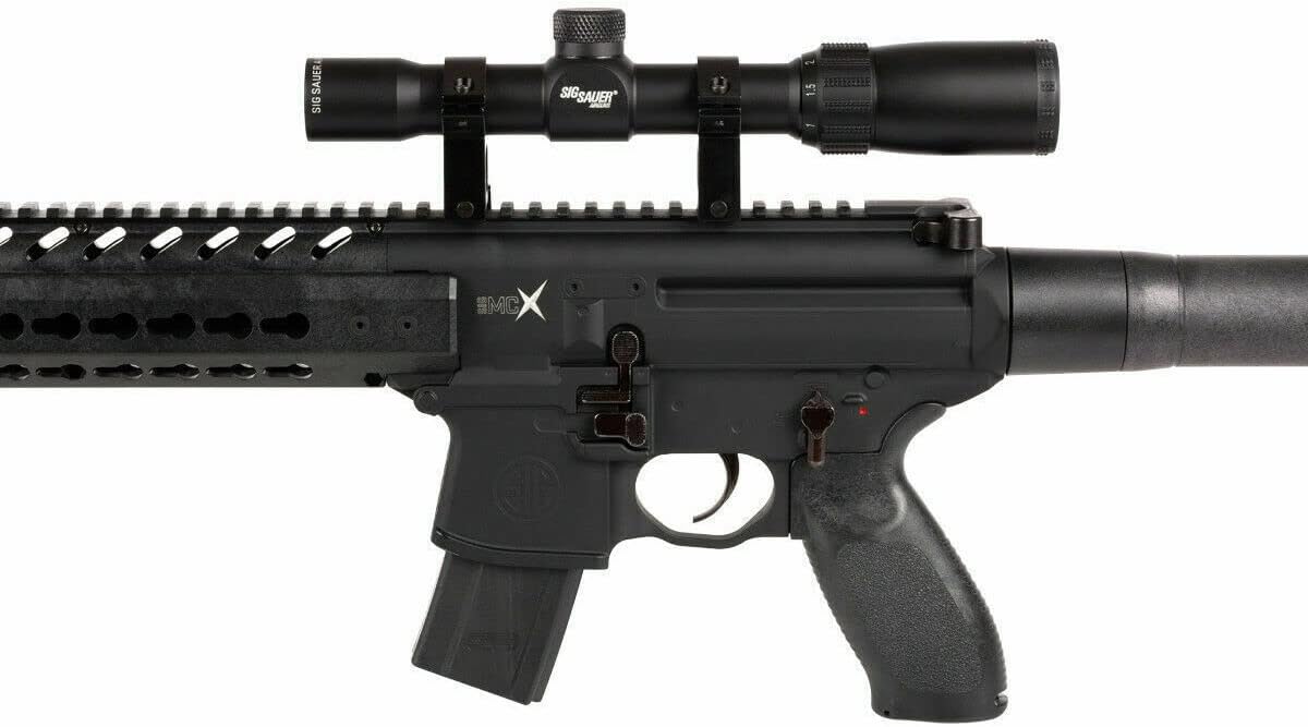Sig Sauer MCX .177 Cal CO2 Black Air Rifle Bundle - Scope, 2 CO2 Tanks, 30rd Mag & 500 Pellets