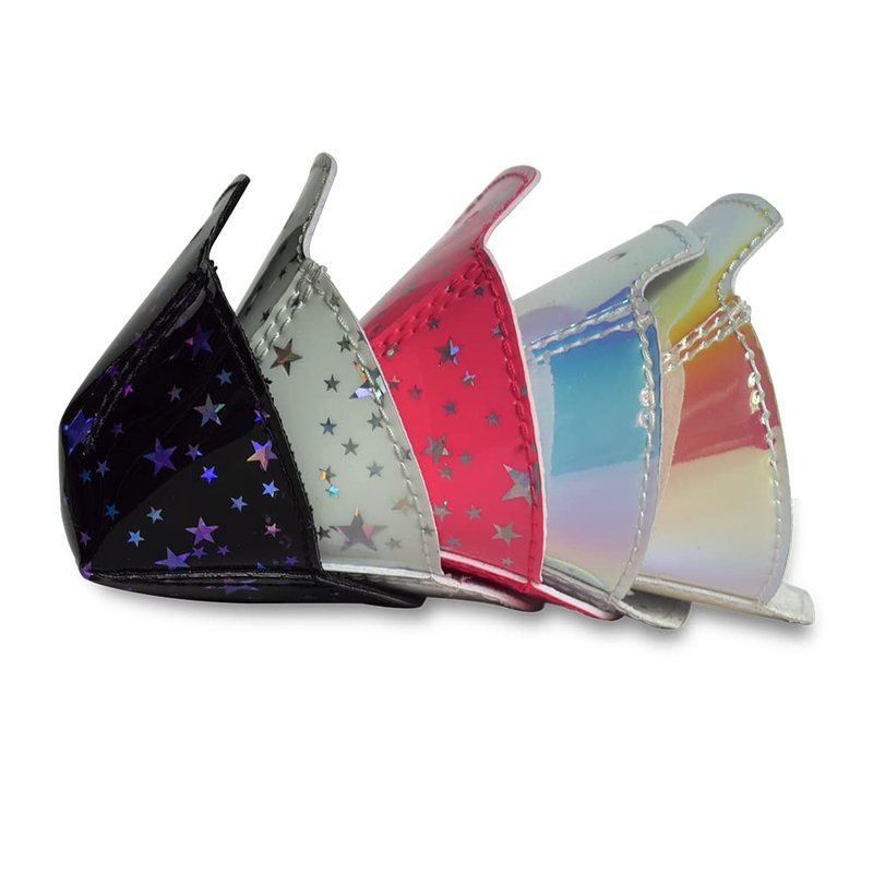 Capetos TPU Roller Skate Toe Guards, Quad Skate Toe Cap Protectors for Derby and Speed Skating (4 Pieces),Pink Stars (Pink Stars)