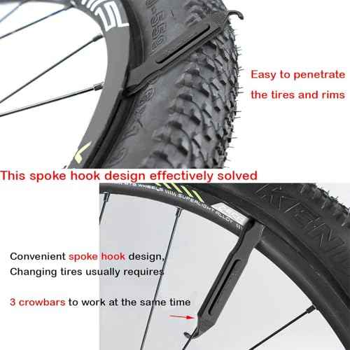 Premium Bicycle Tire Lever Tyre Spoon Iron Changing Tool, Bike Tire Levers Premium Stainless Steel Levers to Repair Bike Tube, Best Tire Changing Tool