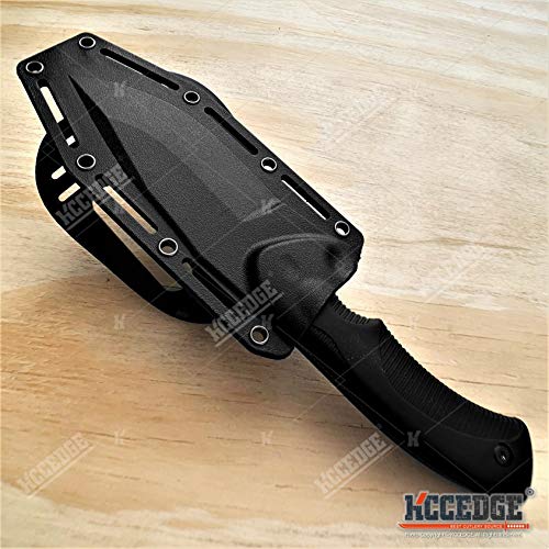 Tactical Knife Hunting Knife Survival Knife 9" Full Tang Fixed Blade Knives Camping Accessories Camping Gear Survival Kit Survival Gear And Equipment Tactical Gear 80213 (Black)