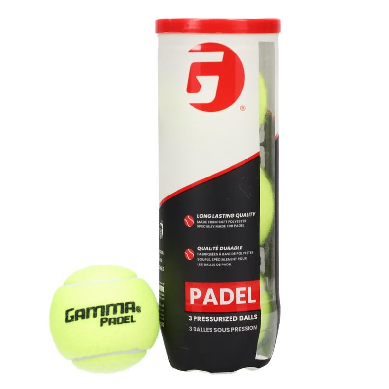 Gamma Sports Pressurized Padel Balls, IPF Approved, 3-Pack Can, High-Performance, Durable & Consistent Bounce, Ideal for All Skill Levels, Needle Felt