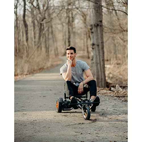 Hover-1 Beast Buggy Hoverboard Attachment | Compatible with Most 10" Electric Hoverboards, Hand-Operated Rear Wheel Control, Adjustable Frame & Straps, Easy Assembly & Install Hoverboard Go Kart