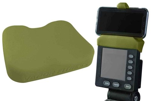 Khaki Green Phone Holder and Silicone Seat Cover Combo Designed for The Concept 2 Rowing Machine and PM5 Monitor