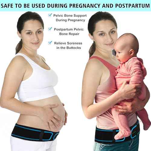 Sacroiliac SI Joint Hip Belt,Lower Back Support Brace for Men and Women,Pregnant Pelvic Trochanter Support Belt,Sciatica Pelvis Lumbar Hip Pain Relief(Black, Medium)