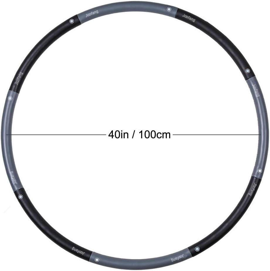 Weighted Hoola Hoop for Adults - 5lb Adjustable 40in Fitness Hoop | Abdominal Trainer for Weight Loss & Core Workouts