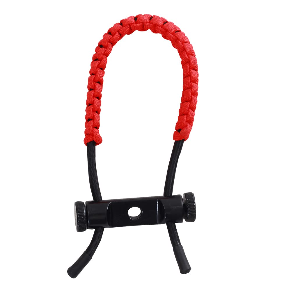 SOPOGER Archery Bow Wrist Sling Hunting Wrist Strap Braided for Compound Bow Target Shooting Accessories (Red)
