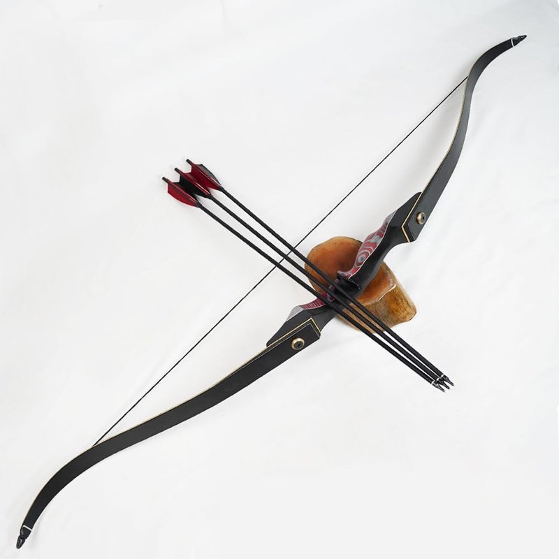 PMZ Recurve Bow and Arrow Set - 60'' Wooden Takedown Bow for Youth & Adults | Right Hand, 20-60 lbs, Ideal for Archery Practice & Hunting
