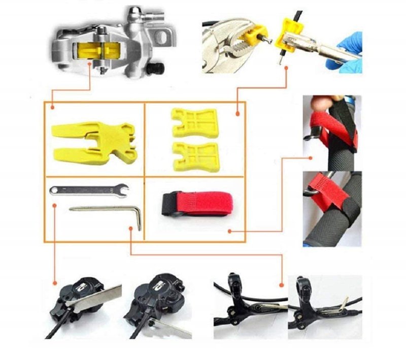 CYCEARTH Bicycle Brake DOT Oil Bleed Kit for Avid Sram Code 5 R Juicy Ultimate Elixir Formula Hayes Bngal Hope Quad Hydraulic Disc Tools …