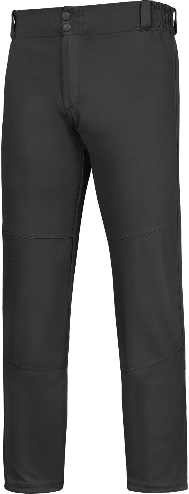 Penveer Youth Baseball Pants, Full Length Open Bottom Boys Baseball Pants with Durable Snap, Softball Pants, T Ball Pants (Black, YXS)