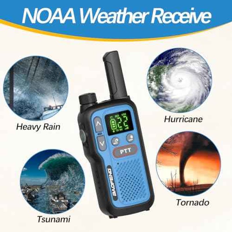 Walkie Talkies Long Range For Adults,Rechargeable 22 FRS NOAA Family Walky Talky 2 Way Radio Walkie Talkies With Earpiece 1500mAh Battery VOX Flashlight Type-C Charging For Camping Hiking Cruise,6Pack
