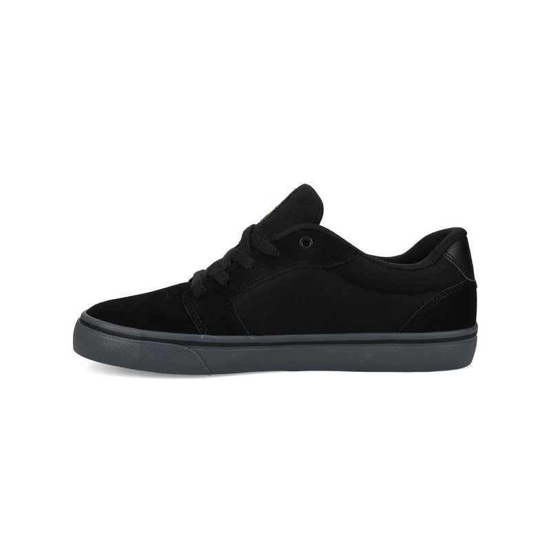 DC Men's Anvil Casual Skate Sneaker, Black/Lime, 11.5