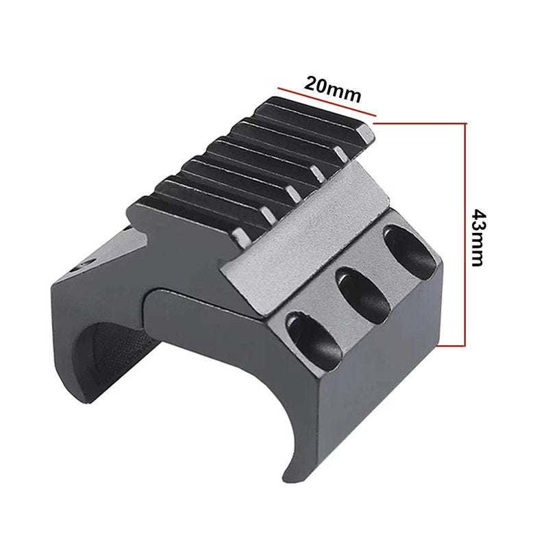Yatrouys Double Barrel Clamp Mount Weaver Picatinny Rail Base Adapter for Flashlight Laser Sight