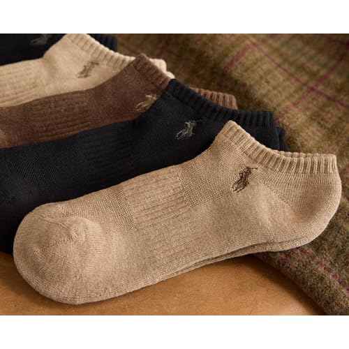 POLO RALPH LAUREN Men's Athletic Performance Low Cut Cotton Socks (6-Pair)