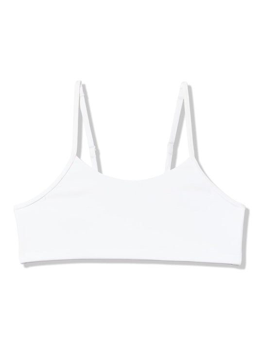 Under Armour Girls' Movement Low Impact Sports Bra, (100) White / / Metallic Silver, Large