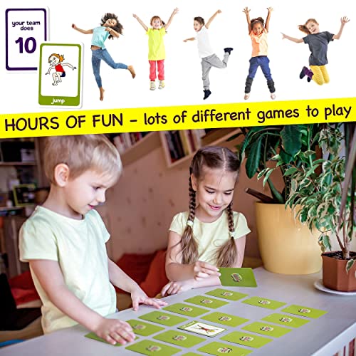 Exercise Cards for Kids - Kids Exercise Equipment for Indoors & Exercise Games for Kids, PE Teacher Supplies for Classroom Exercise & Recess Equipment, Kids Fitness Equipment, Adapted PE Equipment