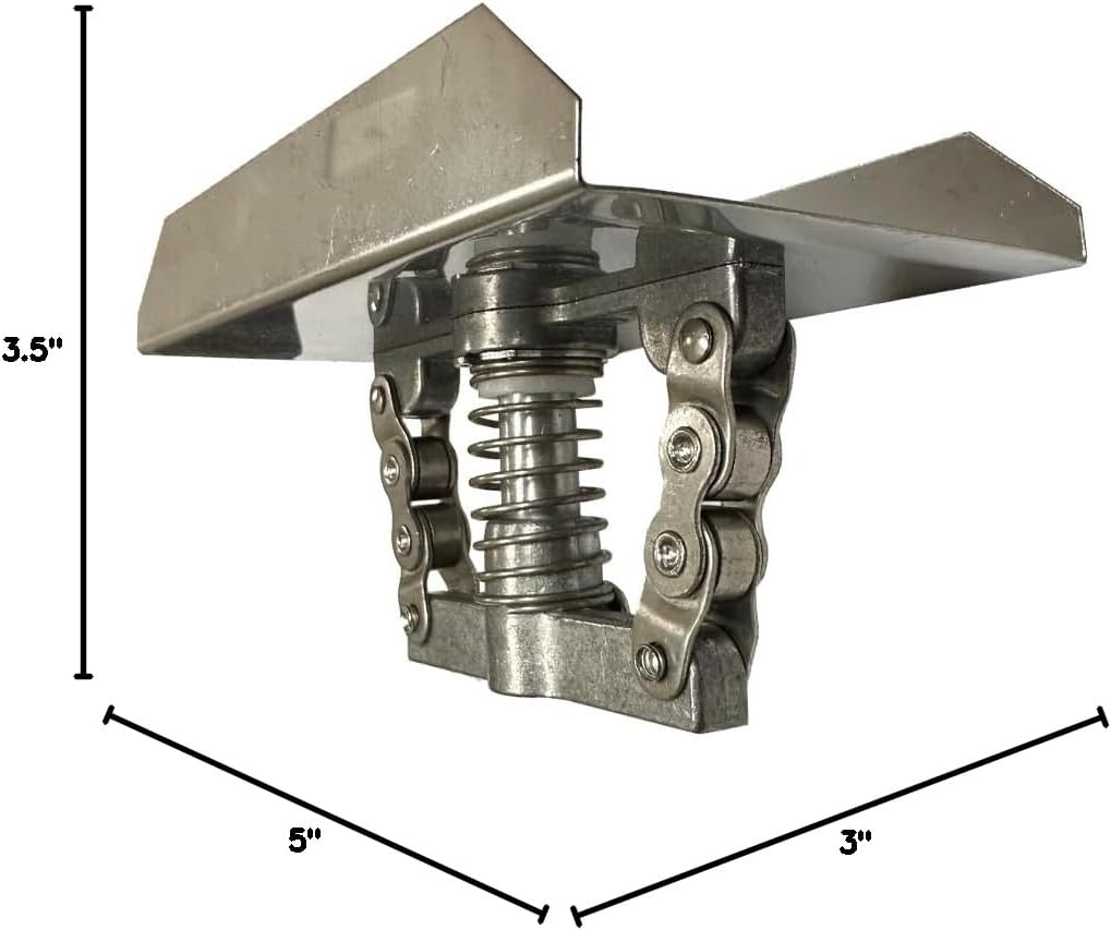 Elusive Wildlife Eliminator Spinner Plate - Raccoon & Squirrel Feed Protector | Metal Spring-Loaded Design for 12V Feeder Motor (1/4 Hub Rectangle)