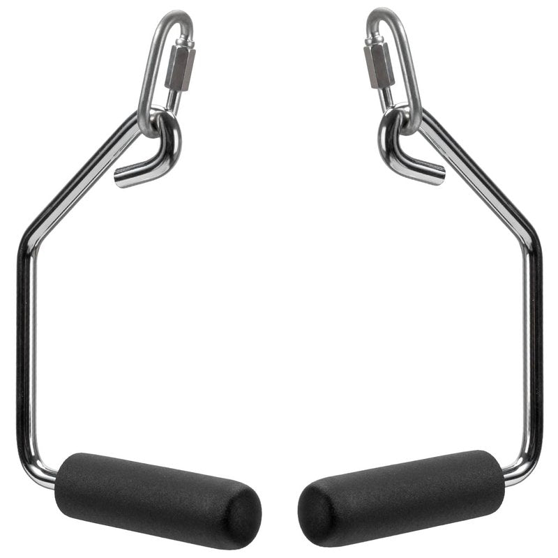 Open Ended Chrome Grip Handles Replacement for Total Gym Home Workout Machines 2000, 2200, 2500, 3000, 3000XL, XL, XLS - Gym Accessories Handles Compatible with Supra, Electra, FIT Models - 1 Pair