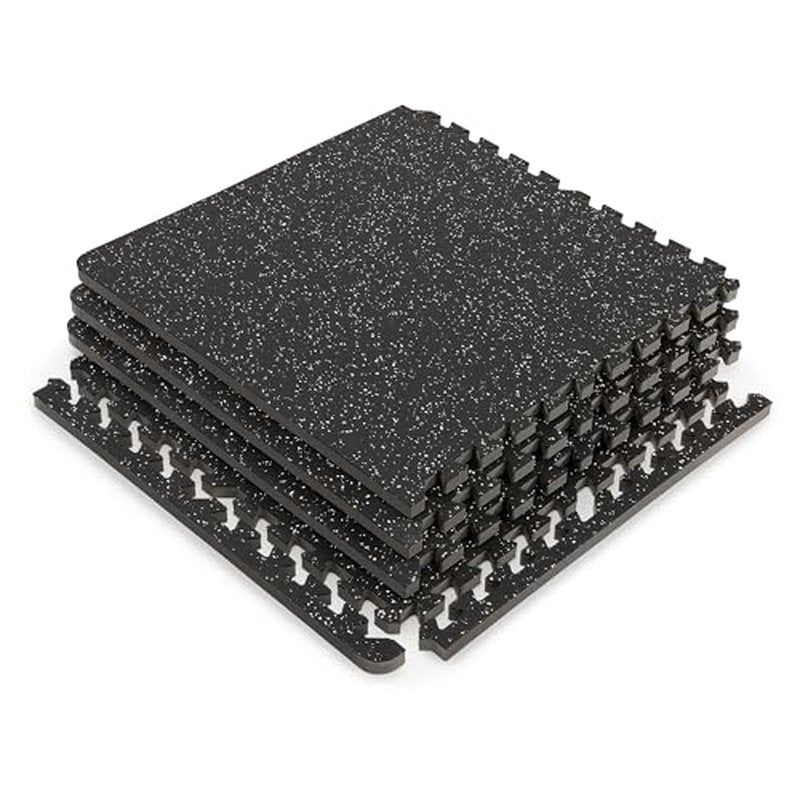 Marcy Interlocking Dual Density Rubber Top EVA Foam Home Gym Floor Mat for Exercise Equipment & Accessories MAT-40